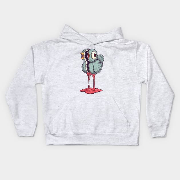 Birds are wierd Kids Hoodie by Lei Melendres